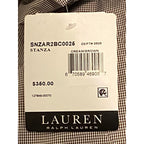 Lauren Ralph Lauren Coat Men's 40 Short All Weather Cream Brown Houndstooth
