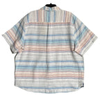 Tommy Bahama Shirt Men's XXL "Sand Linen Sicily Stripe" Linen Blend NEW w/Flaw