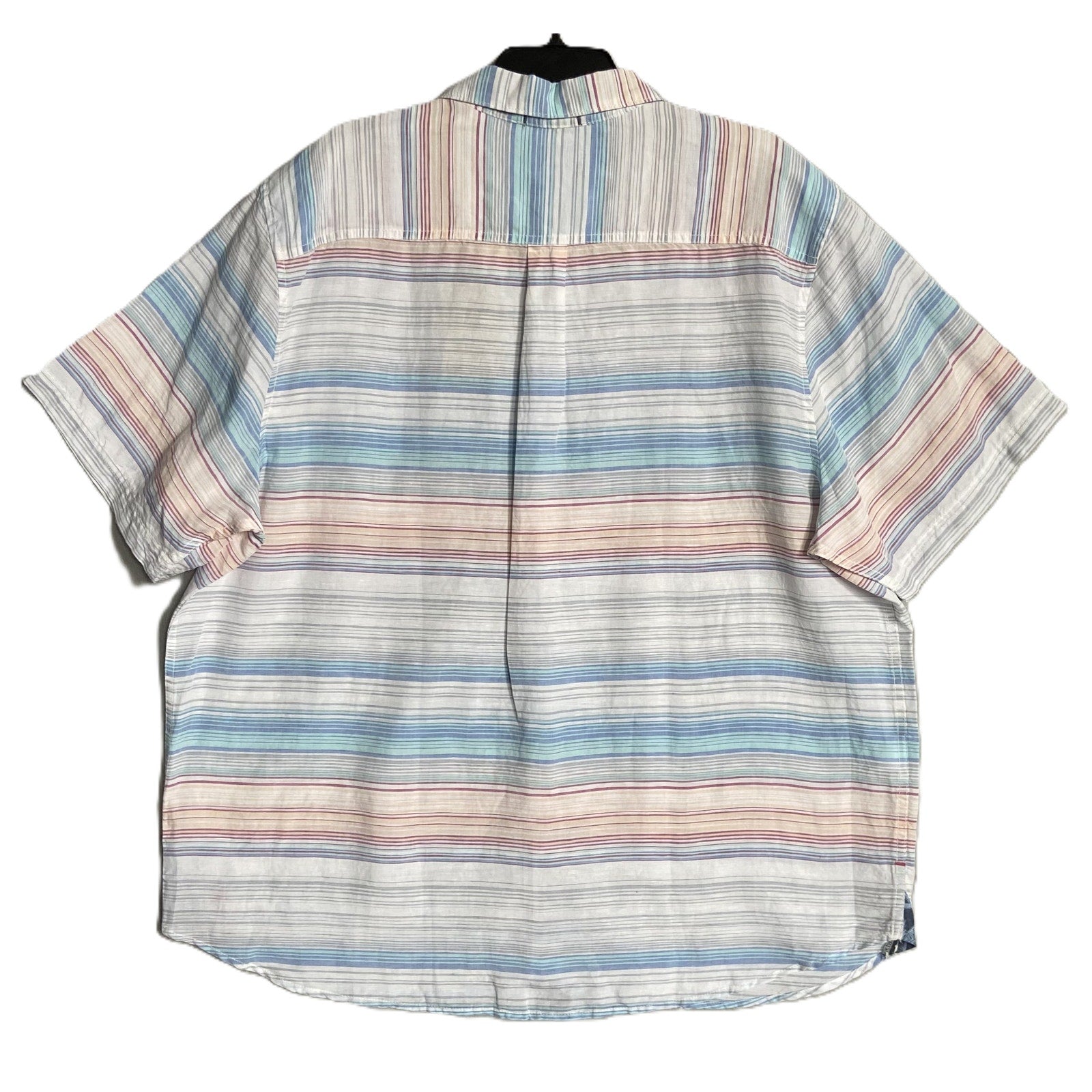 Tommy Bahama Shirt Men's XXL "Sand Linen Sicily Stripe" Linen Blend NEW w/Flaw