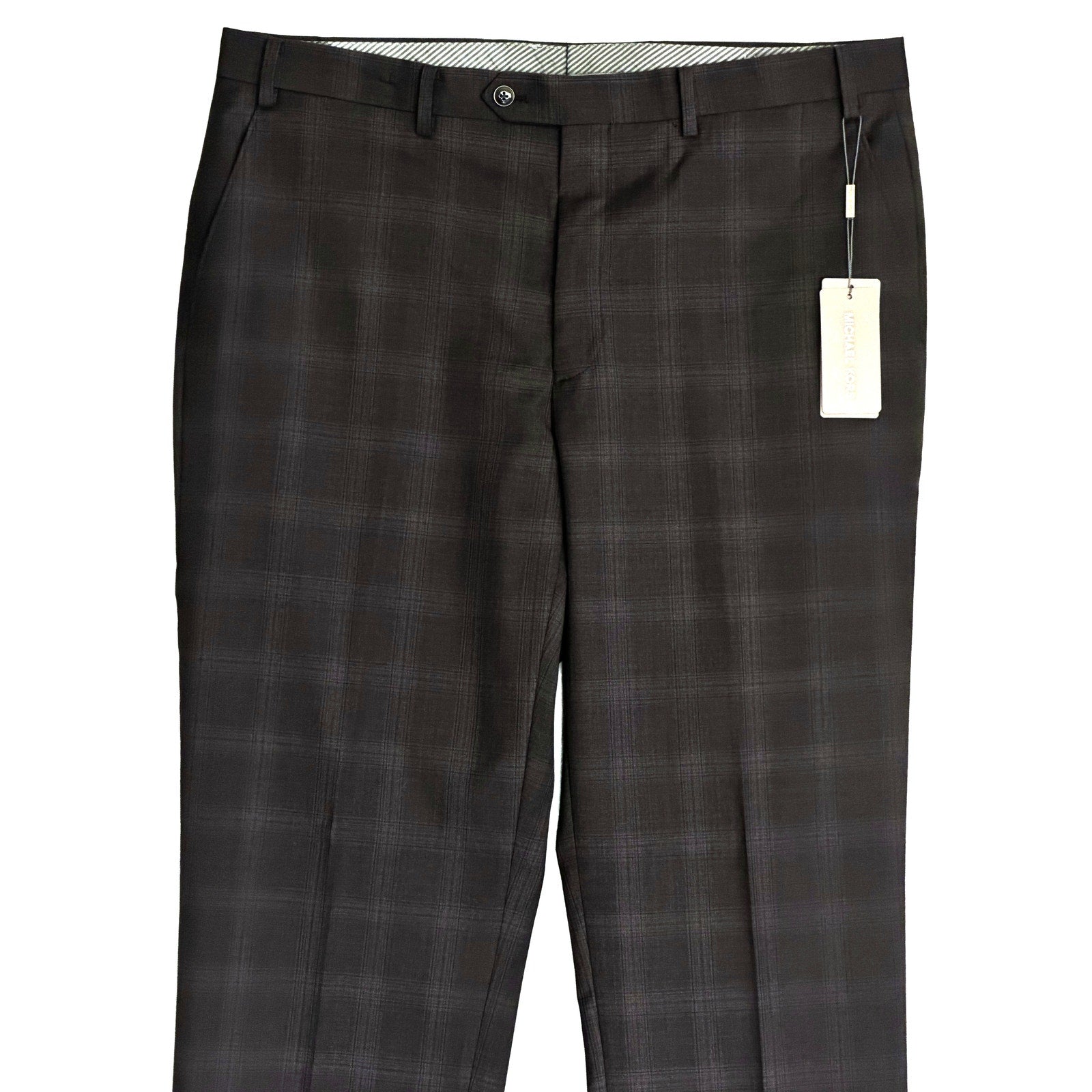 Michael Kors Dress Pants Men's 36"x32" Classic Fit Wool Blend Charcoal/Brown