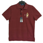 Polo Ralph Lauren Polo Shirt Men's Medium Polo Bear Custom Slim Fit Red