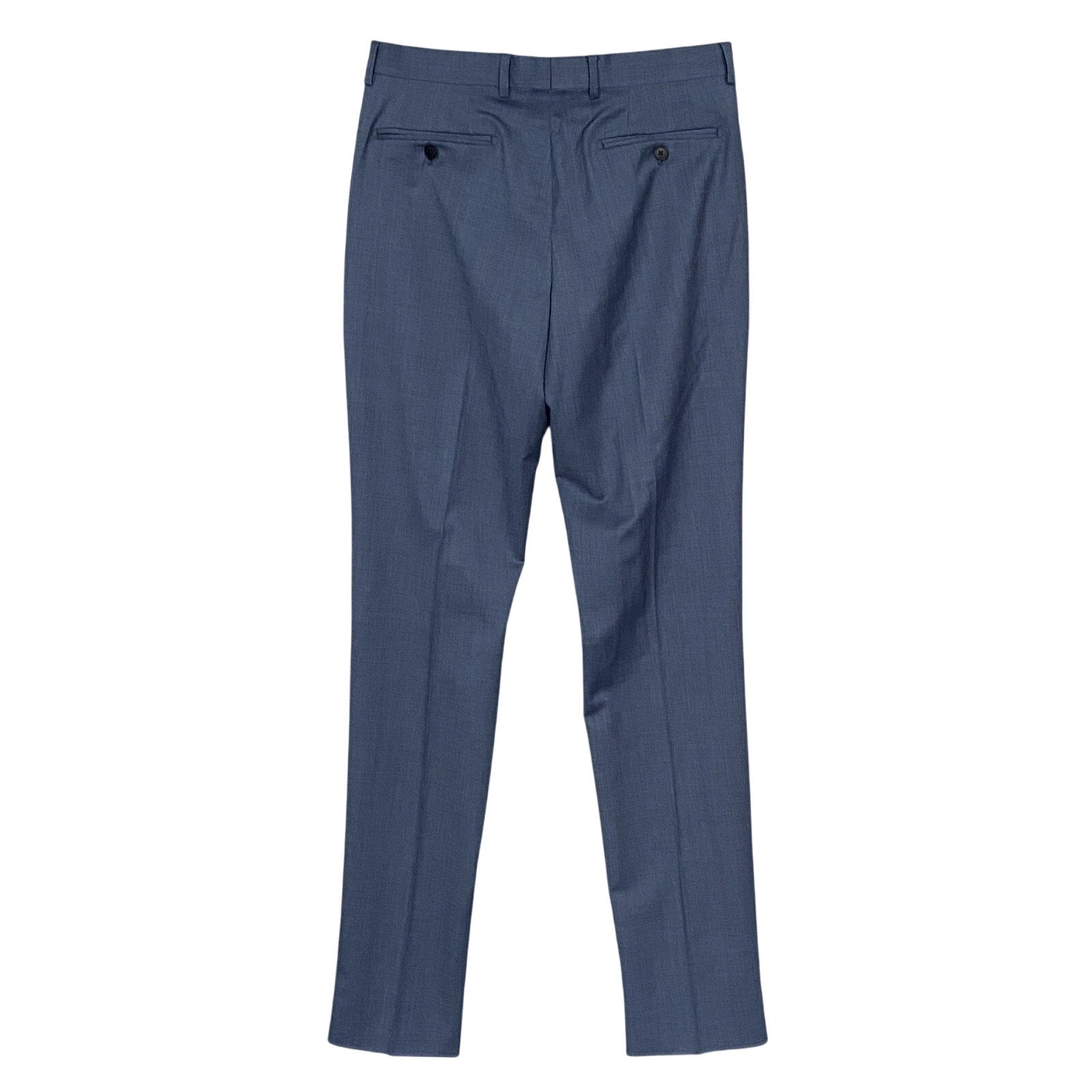 Armani Exchange Dress Pant Men's 30W Flat Front Raw Hem Stretch Wool Blue