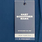 Hart Schaffner Marx Pants Men's 46R Dress Pant New York Fit Wool Blue