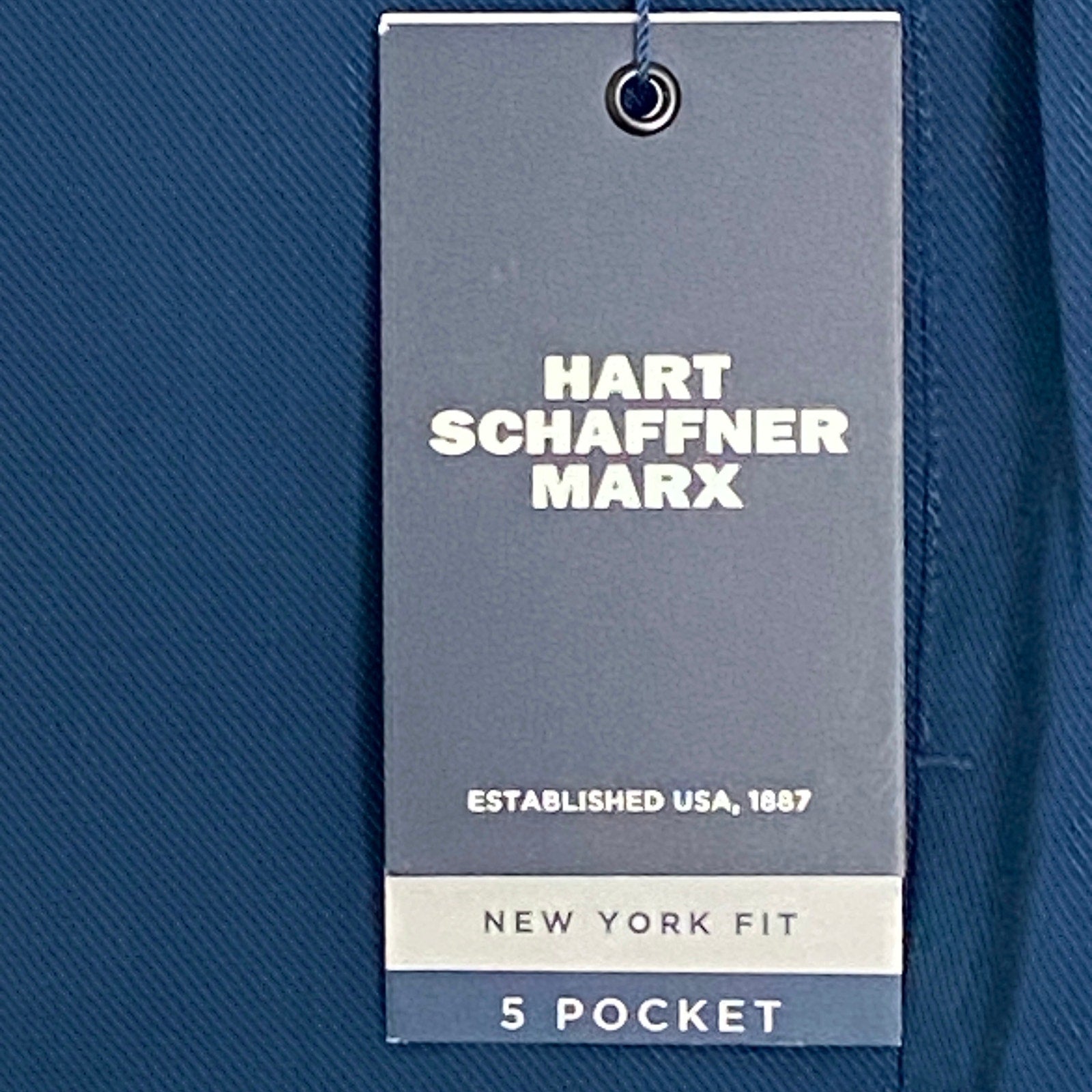 Hart Schaffner Marx Pants Men's 46R Dress Pant New York Fit Wool Blue