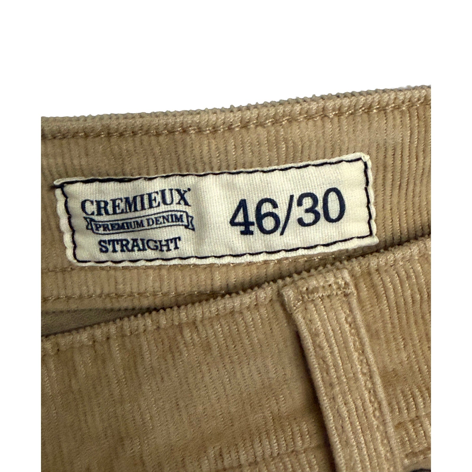 Daniel Cremieux Corduroy Pants Men's 46"x30" Straight Fit Stretch Wheat