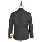Tallia Men's Suit Jacket 36 Short Wool Blend Stretch Charcoal Brown Stripe