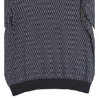 Perry Ellis Men's XLT Big & Tall Geometric Jacquard Crew Neck Sweater Indigo