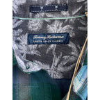 Tommy Bahama Shirt Men's Small Canyon Beach Flannel Fireside Check Seaway