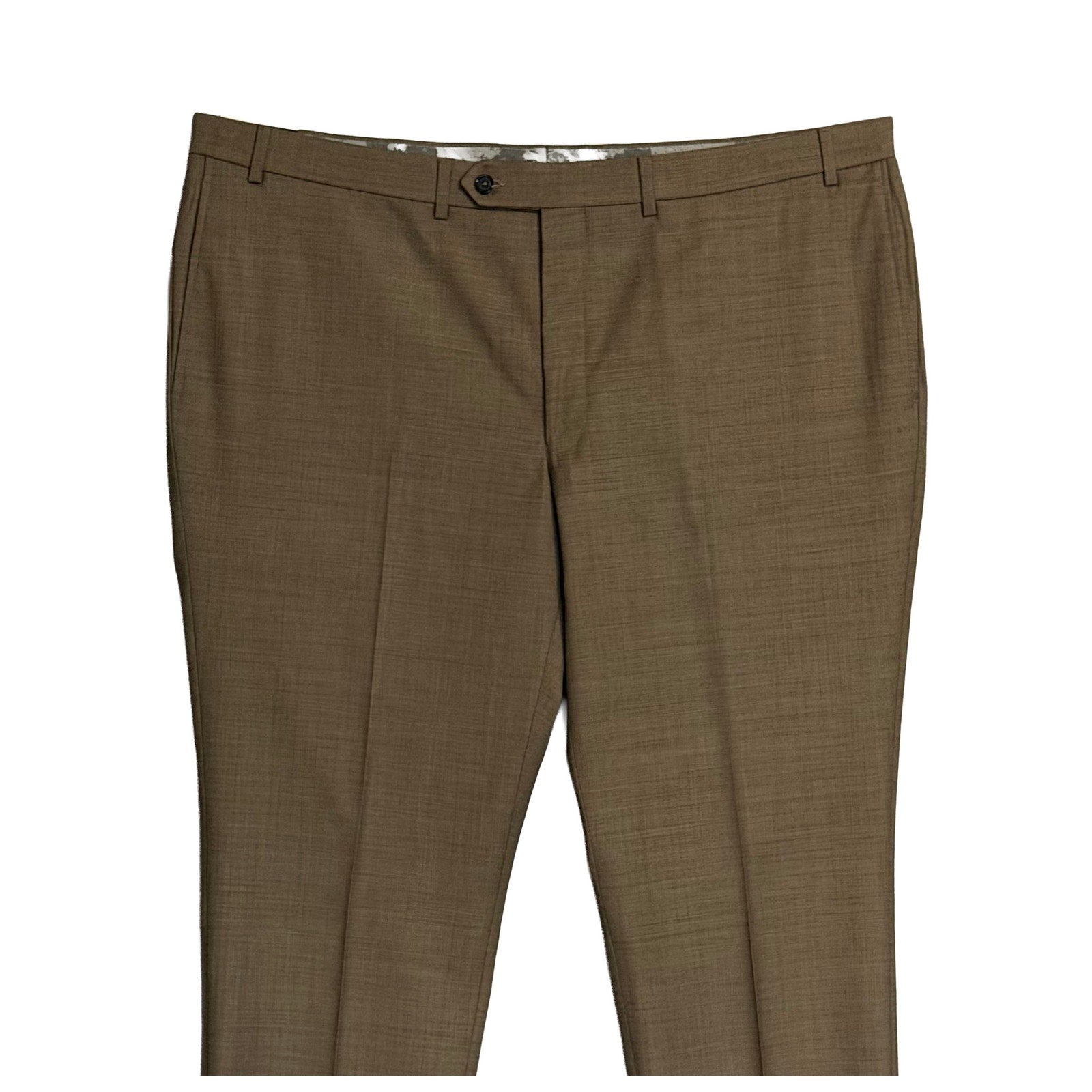Daniel Cremieux Dress Pant Men's 46R Traveler Raw Hem Comfort Waist Tan