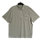 Criquet Polo Shirt Men's XXL Stretch Short Sleeve Grey Micro-Stripe