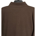 Breezy Quarter-Zip Pullover Men's XXL Long Slv Mock Neck Stretch Espresso