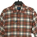 Johnnie-O Knick Performance Men's Medium Flannel Button-Down Shirt Pumpkin