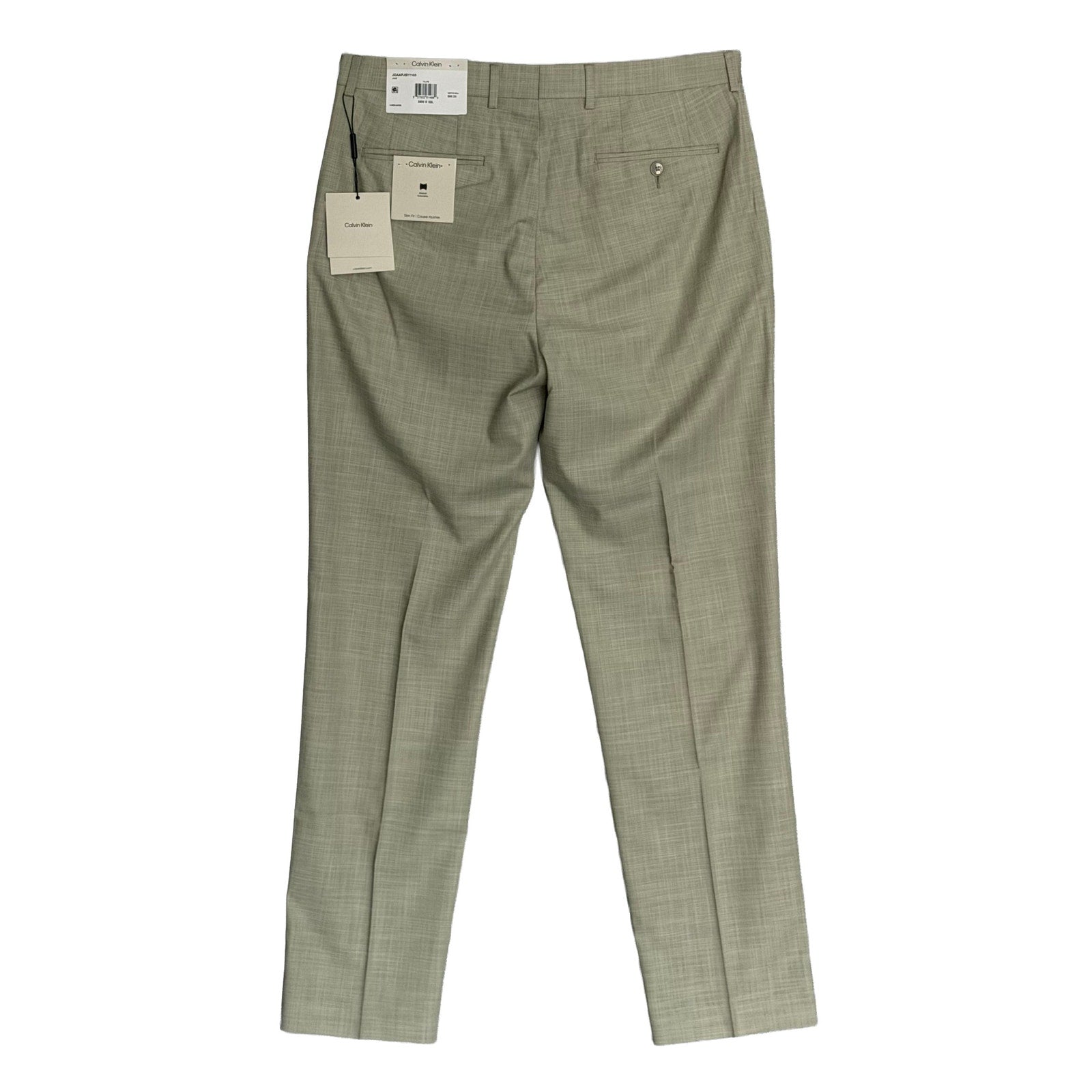 Calvin Klein Dress Pant Men's 34"x32" Slim Fit Jace Flat Front Stretch Taupe
