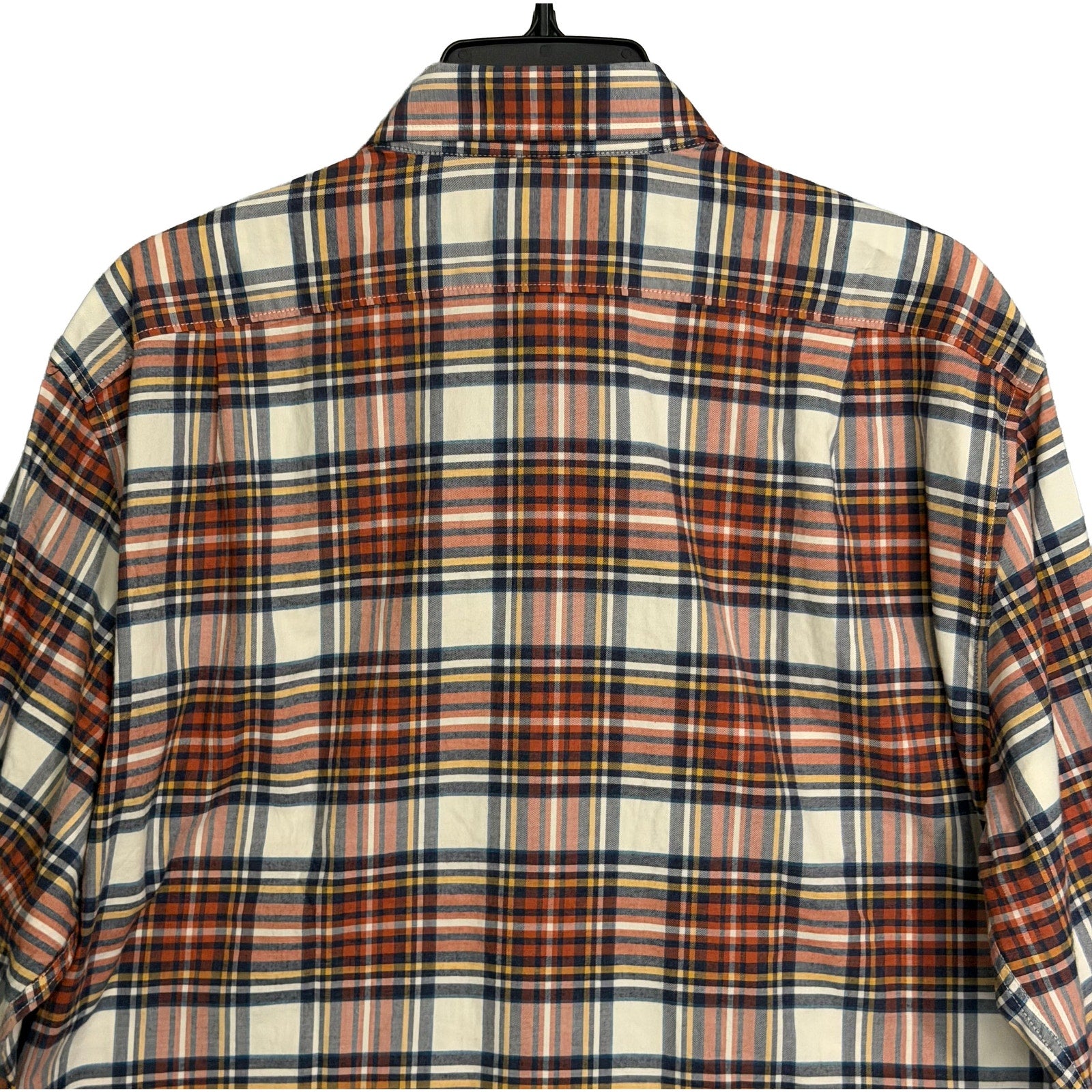 Johnnie-O Knick Performance Men's Medium Flannel Button-Down Shirt Pumpkin