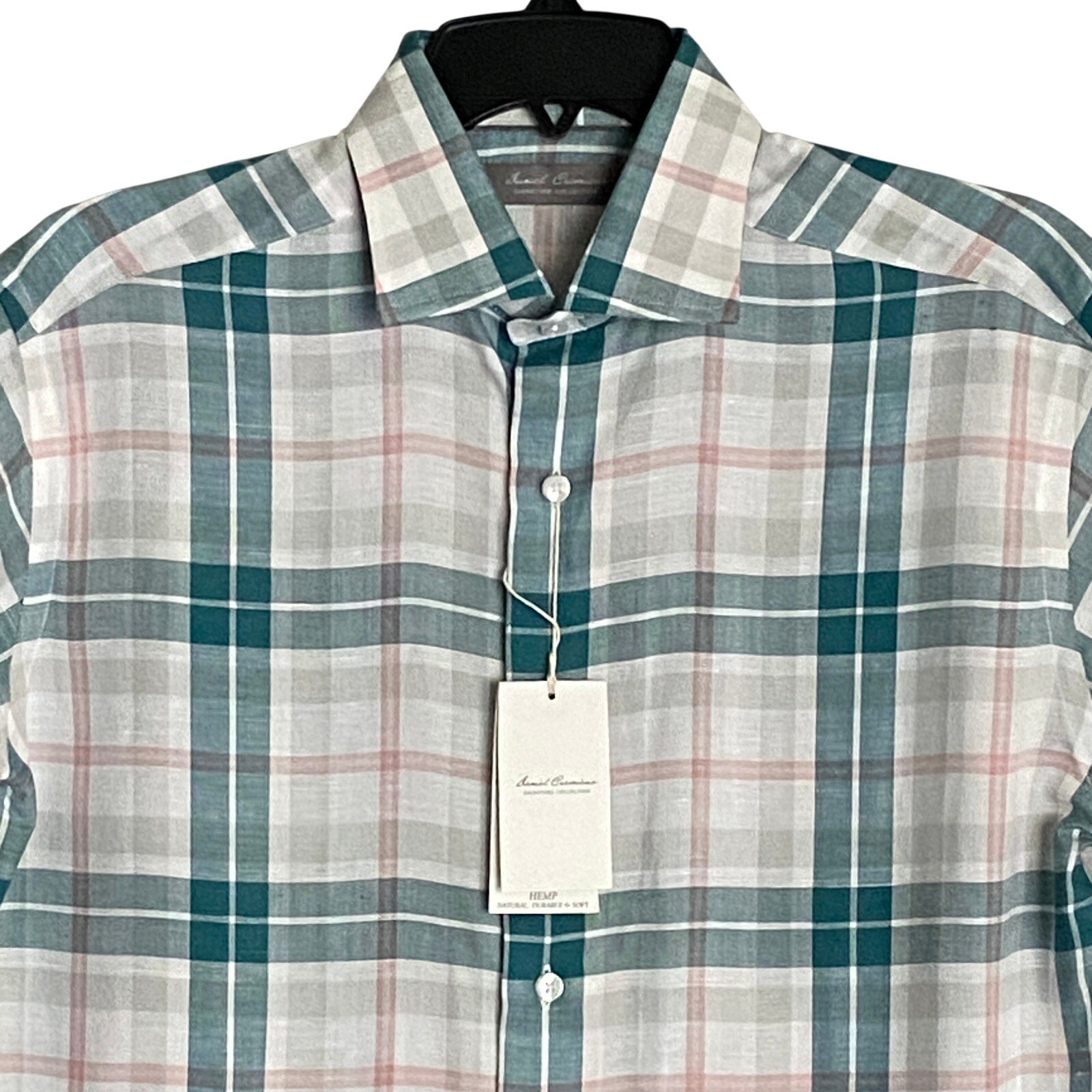 Daniel Cremieux Shirt Men's Small Signature Collection Button-Up Hemp Blend