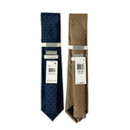 Perry Ellis Portfolio Ties Lot of 2 Men's Navy Diamond & Taupe Geometric