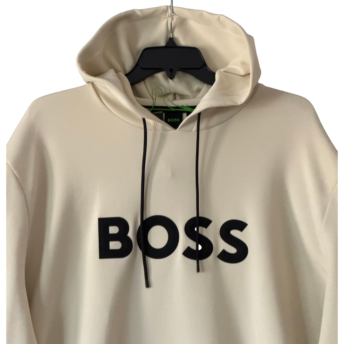 Boss Soody Zone Logo Hoodie Men's 4XT Big & Tall Drawstring Hood Open White