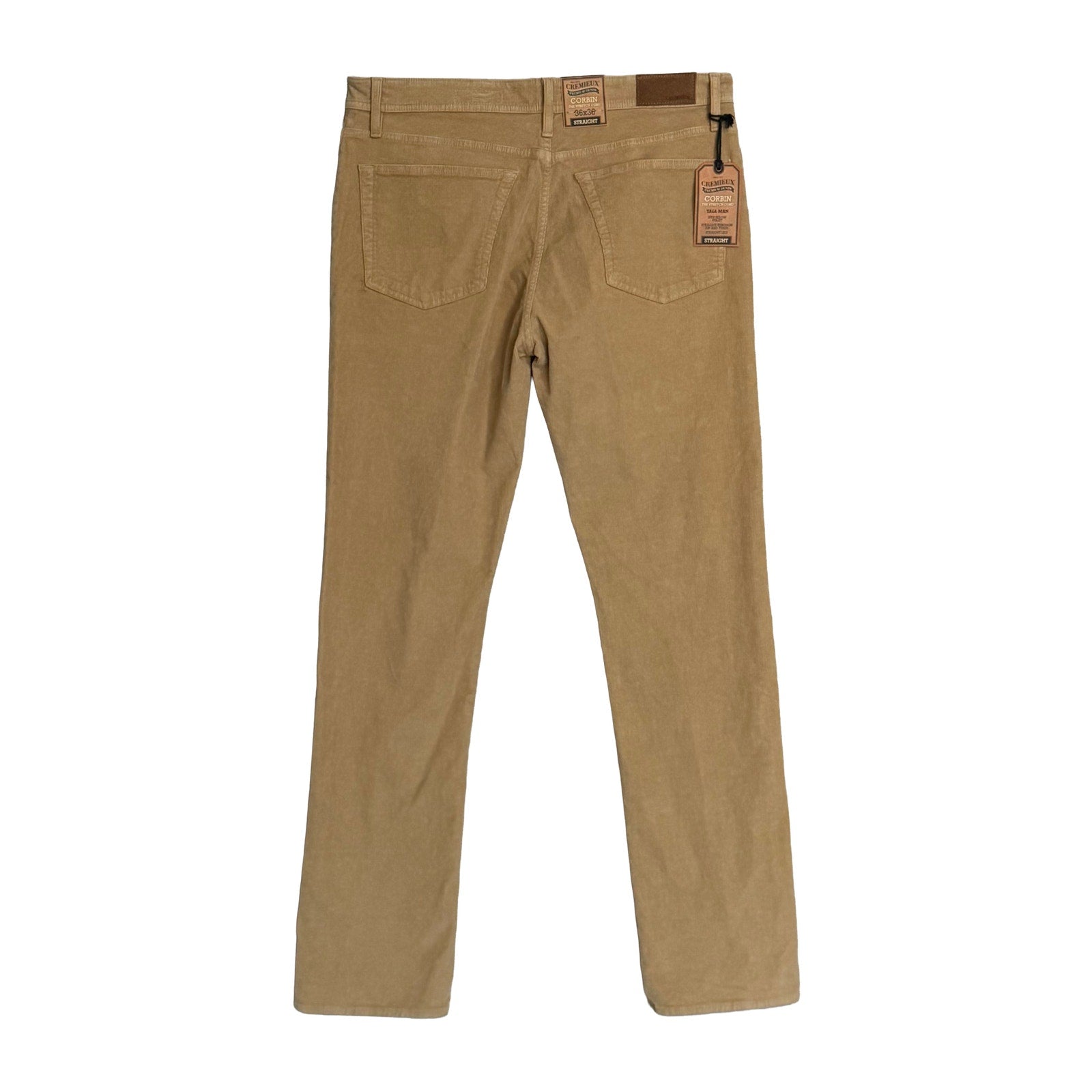 Daniel Cremieux Corduroy Pants Men's 36"x36" Straight Fit Stretch Wheat