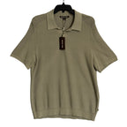 Michael Kors Polo Shirt Men's Large Short Sleeve Knit Cotton Dusty Sage