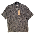 Faherty Camp Shirt Men's Large "The Breeze" Short Sleeve Graphite Rainforest