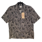 Faherty Camp Shirt Men's Large "The Breeze" Short Sleeve Graphite Rainforest