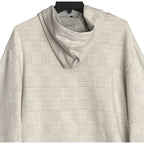 Daniel Cremieux 38 Hoodie Men's XXL Drawstring Hood Lt Grey Heather Check