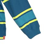 Chubbies Rugby Shirt Men's Medium Long Sleeve Cotton Green Stripe