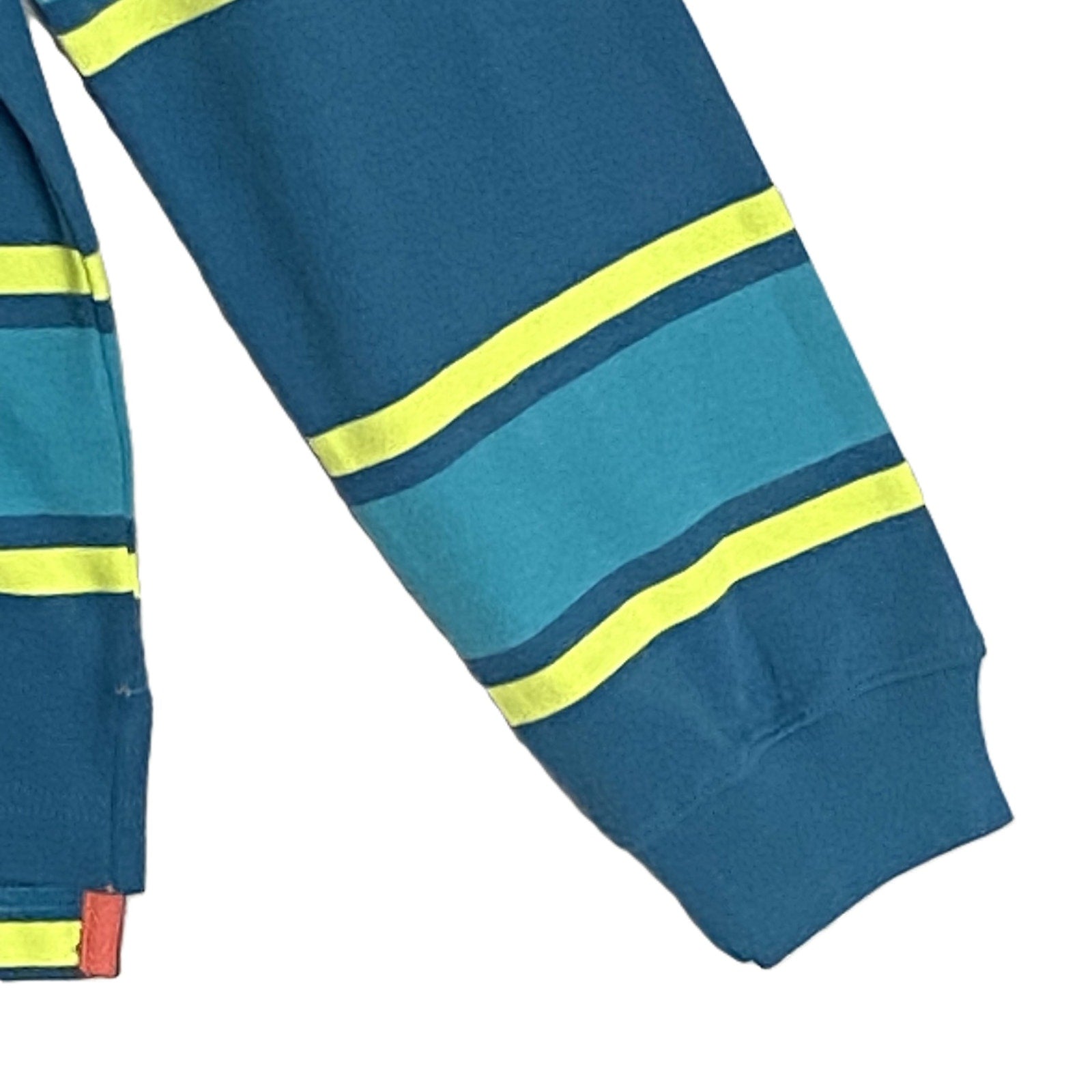 Chubbies Rugby Shirt Men's Medium Long Sleeve Cotton Green Stripe