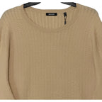 Murano Lux Textured Sweater Men's 4XT Big & Tall Crew Neck Light Khaki