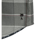 Tommy Bahama Shirt Men's Medium Canyon Beach Flannel Smoke Grey Plaid