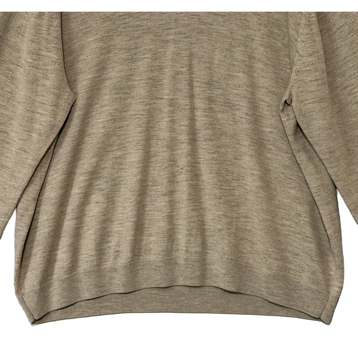 Hart Schaffner Marx Sweater Men's 3XB Big & Tall V-Neck Merino Wool Oatmeal