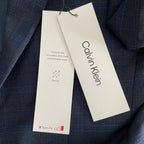 Calvin Klein Suit Jacket Men's 36 Short Slim Fit Malbin Wool Blend Navy