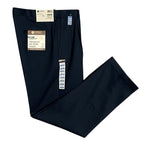 Haggar Premium No Iron Khaki Men's 32x32 Dress Pant Classic Fit Pleated Blue