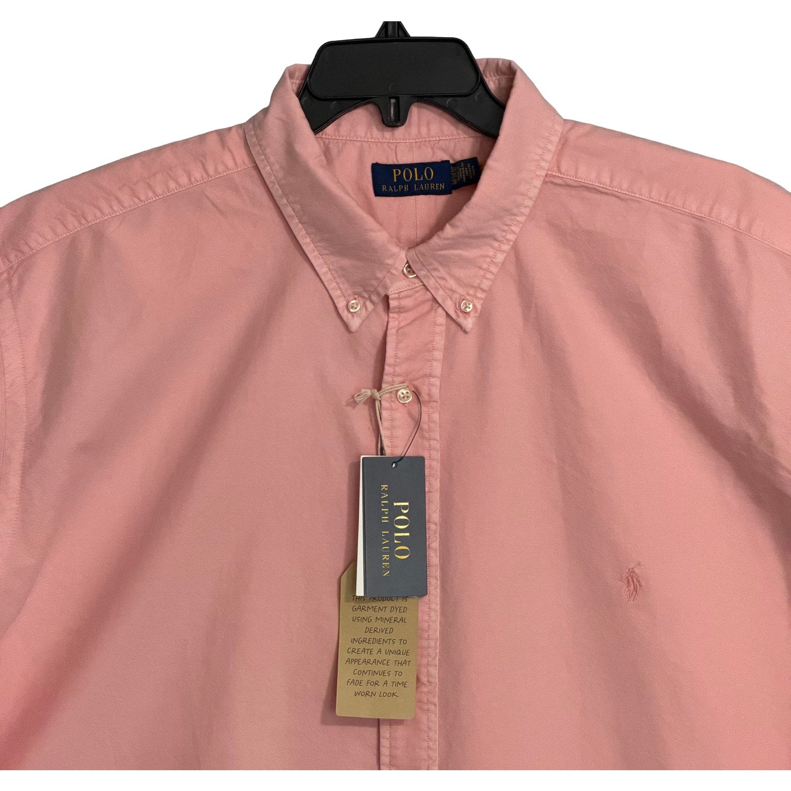 Polo Ralph Lauren Shirt Men's 3XB Big & Tall Short Sleeve Oxford Pink