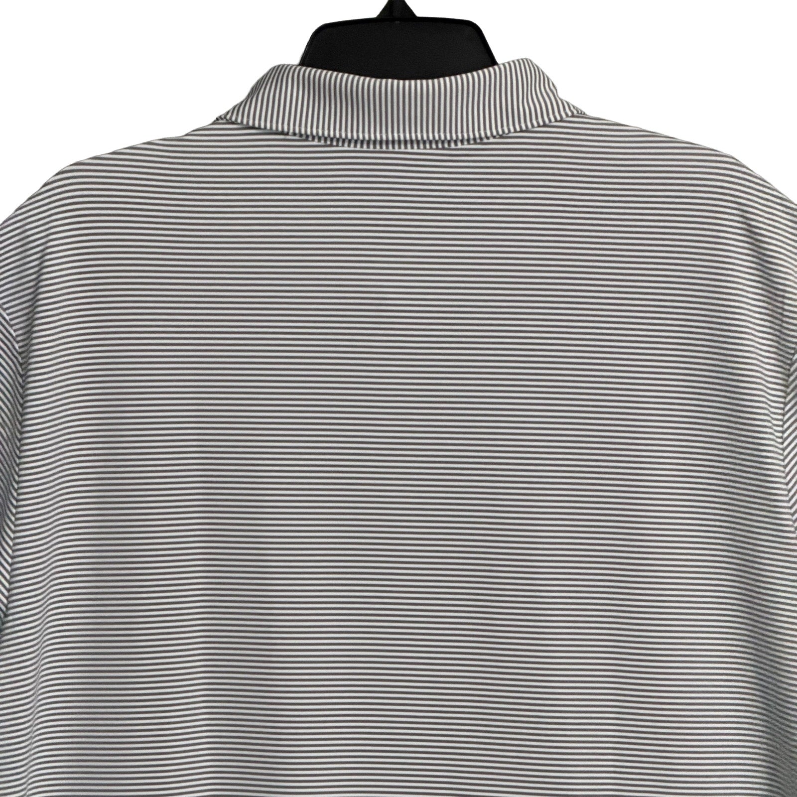 Criquet Polo Shirt Men's XXL Short Sleeve Stretch Fabric Grey Stripe
