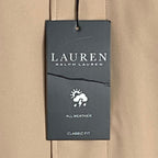 Lauren Ralph Lauren Raincoat Men's 36 Regular Classic Fit Stanza Khaki