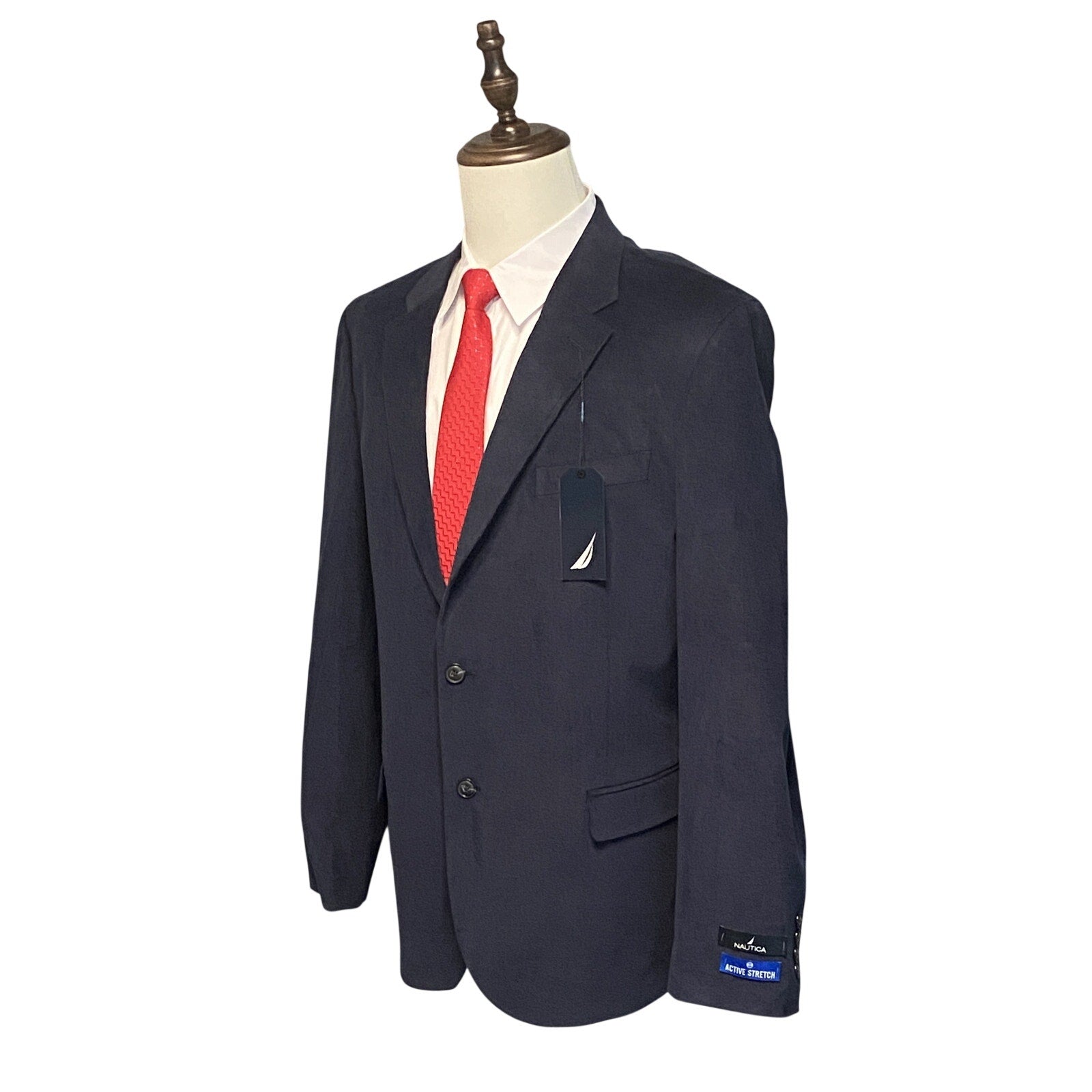 Nautica Sport Coat Men's 46 Regular Corduroy Blazer Modern Fit Navy Blue