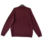 Hart Schaffner Marx Quarter Zip Men's 2XT Big & Tall Merino Wool Merlot Heather