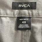 RVCA Week-End Pant Men's 40"x34" Straight Fit Stretch Fabric Smoke Gray