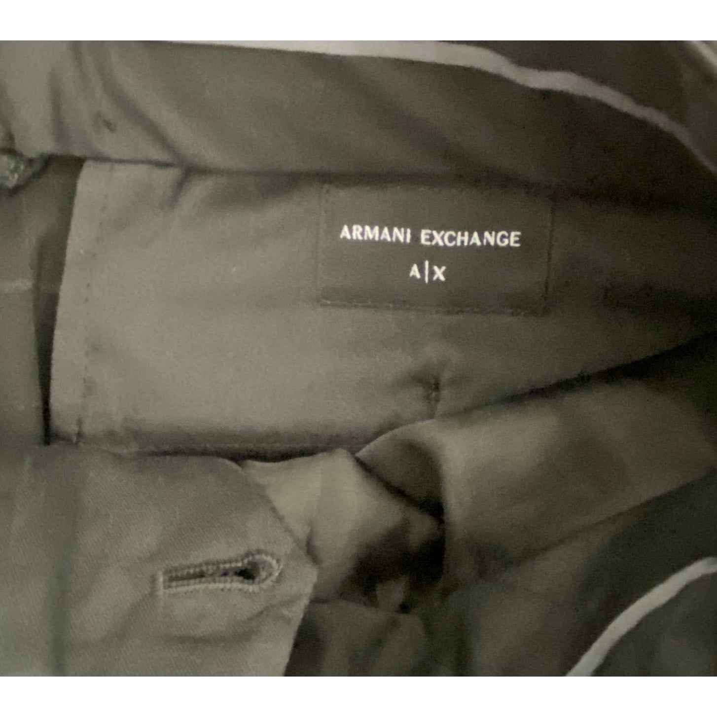 Armani Exchange Pants Men's 32x31 Slim Fit Suit Pant Wool Black Window Pane