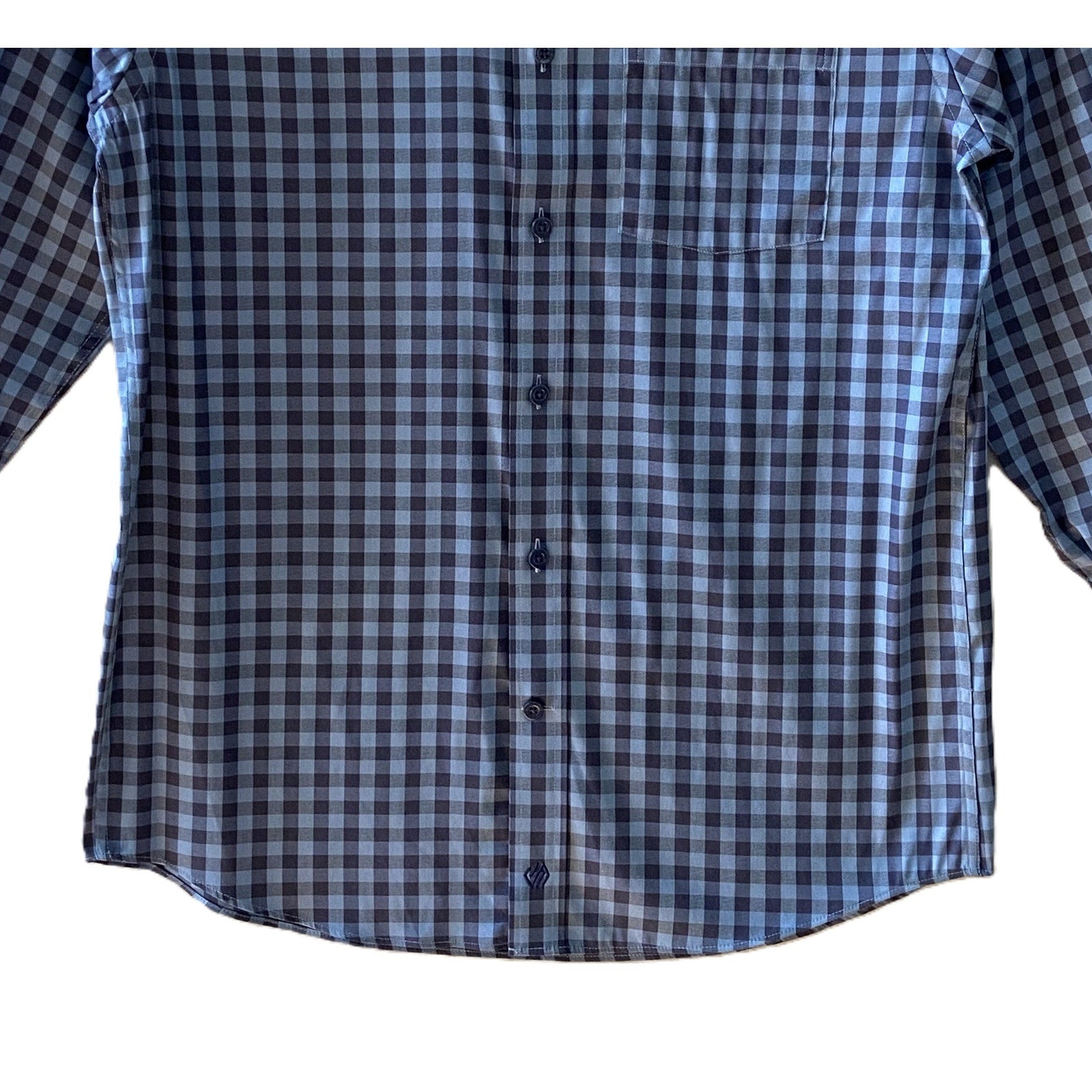 Johnston & Murphy Shirt Men's Small XC4 Extreme Comfort Long Sleeve Blue Ck