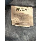 RVCA Casual Shirt Men's Small Regular Fit Button-Up Blue Floral Frame