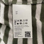 Boss Short Sleeve T-Shirt Men's 3XT Big & Tall Cotton Linen Green Stripe