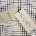 Roundtree & Yorke Shirt Big & Tall Men's 20 36/37 Blue Check Dress Shirt