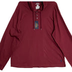 Polo Ralph Lauren Hoodie Men's Large T-Shirt Hoodie Button Drawstring Red NEW