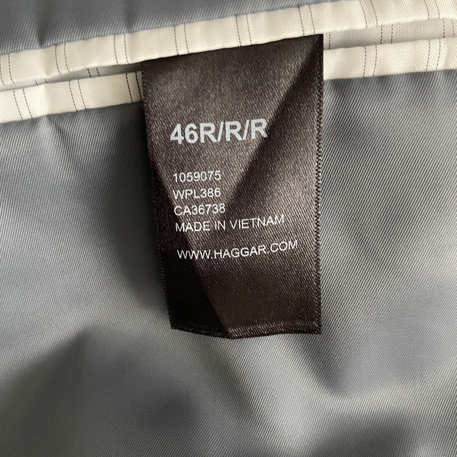 Haggar Suit Jacket Men's 46R Classic Fit Premium Stretch Charcoal