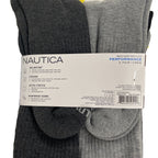 Nautica Performance Crew Socks 5-Pack Men's Shoe Size 6-12.5 Gray Black