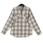 Travis Mathew Flannel Shirt Men's Small Cloud Collection Gray Plaid