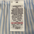 Lacoste Sleepwear Men's XL Poplin Pajama Shorts Cotton Blue Pinstripe NEW