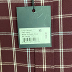Mizzen+Main Men's XXL Trim Fit City Flannel Twill Shirt Wine Richard Plaid
